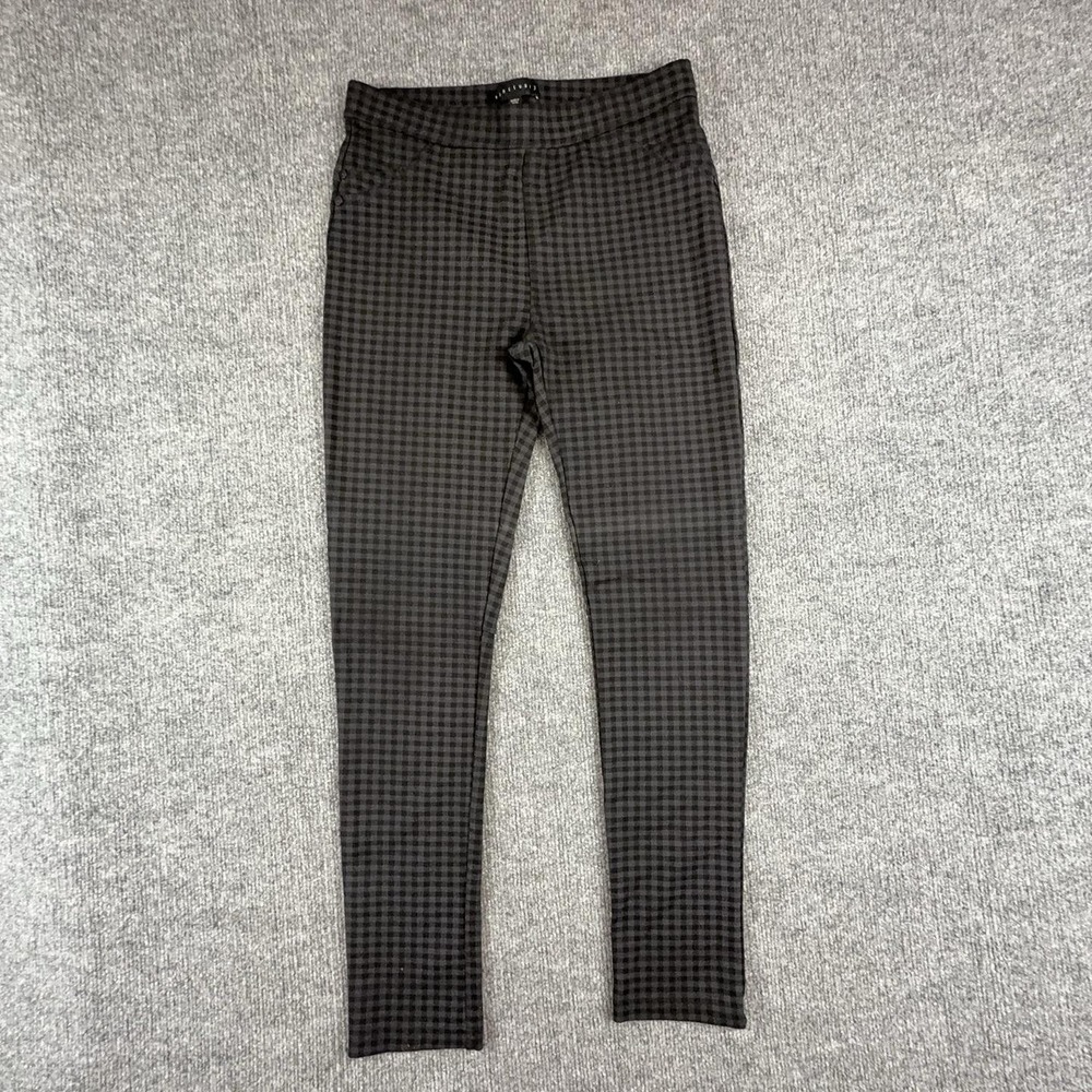 Sanctuary Leggings Womens Medium Gray Check Knit Ankle Stretch Pants XP108N5096
